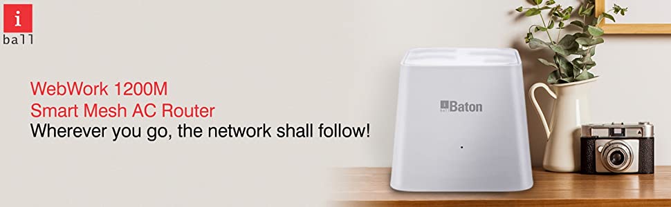 iBall WebWork 1200M Smart Mesh AC Router iB-WRD12EK2