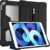 Tukzer Armour Smart Case Cover for iPad 10.2 with Pencil Holder for 7th, 8th Gen 2020 (Black)
